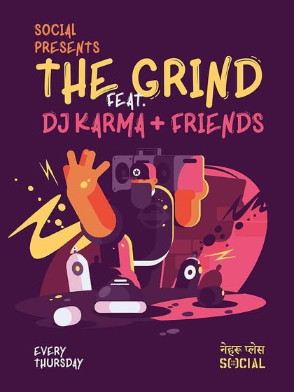 'The Grind' became a weekly Thursday night staple at Nehru Place Social, building a loyal following.