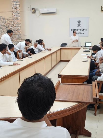 A wider shot of the session at the District Court, showing the engaged group of legal professionals. We discussed the latest amendments and landmark judgments related to the POSH Act.