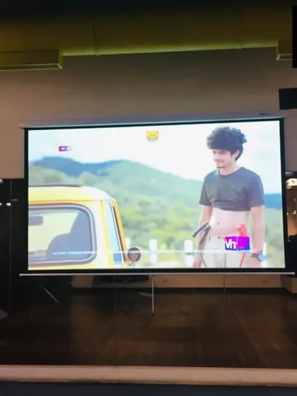 We installed this Epson Full HD projector and 120-inch motorized screen to transform a gym in Mumbai into a multi-purpose entertainment space. It's perfect for everything from workout visuals to community movie nights.