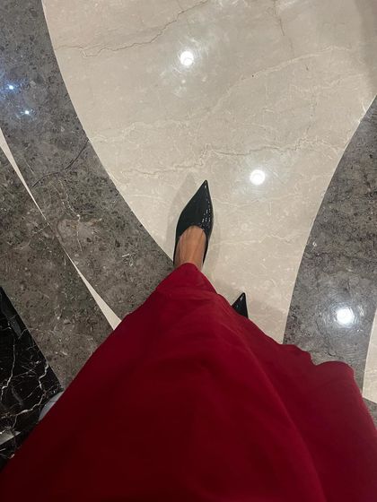 A detail shot of my outfit for India Couture Week. Even as a lawyer, I believe in celebrating the style and craftsmanship of the industry I serve.