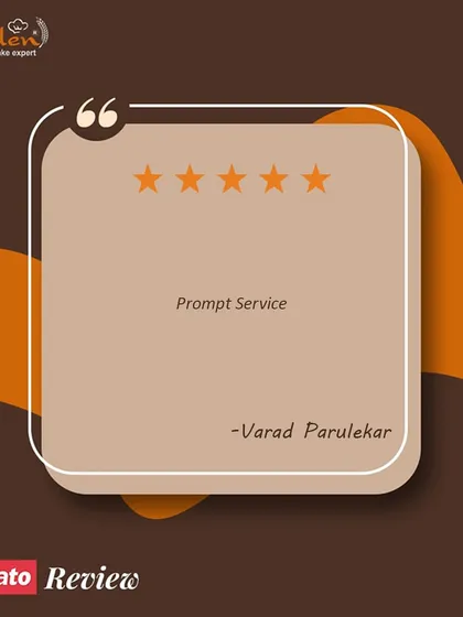 "Prompt Service." We know that getting your treats on time is important, and we're happy our prompt service is recognized.