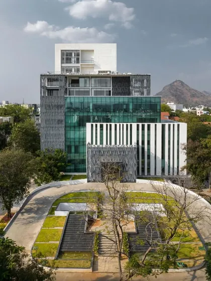 The architectural journey of Sona College is a testament to enduring trust and collaboration. This image of the completed library and admin block showcases a legacy built over years of shared vision.