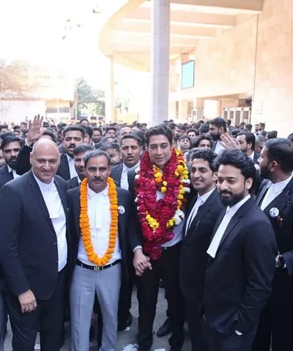 Surrounded by a large group of fellow lawyers on my nomination day. Seeing so many colleagues from the legal community come out to support my candidacy for the RCBA was an unforgettable experience.