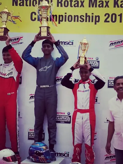 Our drivers Mihir Avalakki and Rishon Rajeev securing 2nd and 3rd place respectively in the final round of the 2018 National Rotax Max Karting Championship.