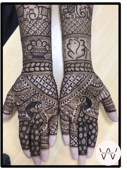 Celebrating Ganesh Chaturthi with this special design featuring Lord Ganesha, a kalash, and auspicious elephant motifs.