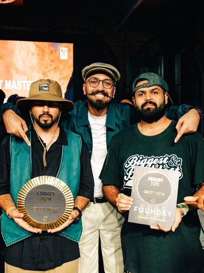 A close-up of the winners from the Foundry jam, a battle event focused on concepts and cyphers.