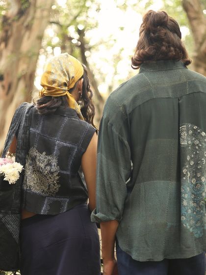 A look at our Festive Edit '24, a collection that blends heritage with versatile style. We've reimagined vintage South Indian motifs on contemporary silhouettes like shirts and vests, handcrafted with fine natural fabrics and archival woodblocks.