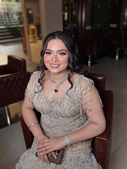 My stunning engagement bride, looking absolutely radiant. We went for a soft glam look with a warm, smokey eye and a nude lip.