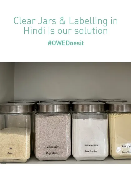 A key part of my training is making sure everyone is on the same page. By using clear jars and labels in both English and Hindi, I empower your staff to know exactly where everything goes, reducing your need to micromanage and keeping the kitchen organized.