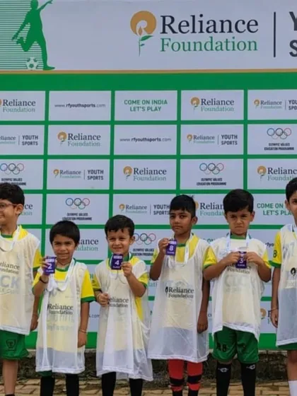 A proud moment for our U-7 team, showing off their participation medals at the Reliance Foundation Youth League. Every player gets a chance to shine.