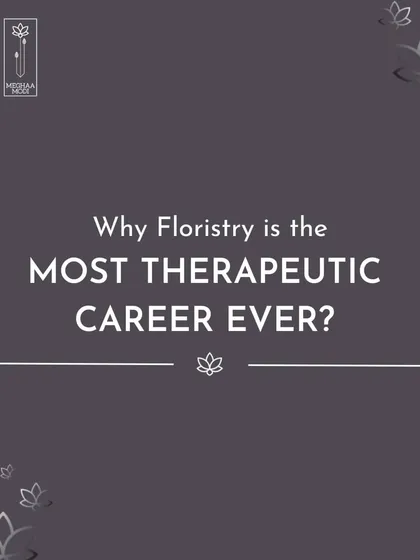 Why is floristry so therapeutic? This graphic introduces the idea that working with flowers is a way to find calm and joy, perfect for anyone looking for a new hobby.