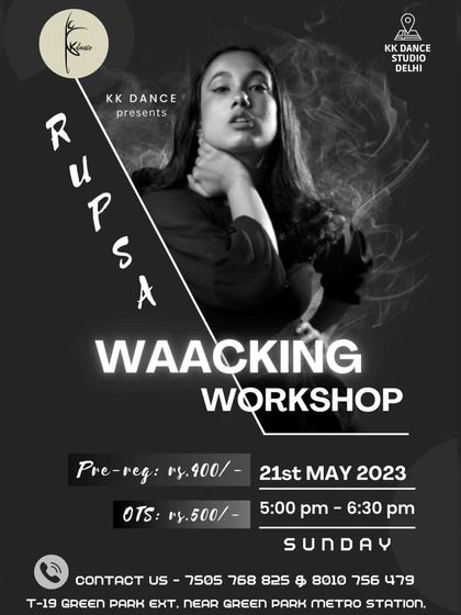 Announcing our Waacking workshop with Rupsa. We regularly host these special events to give dancers a chance to focus intensively on a new skill.