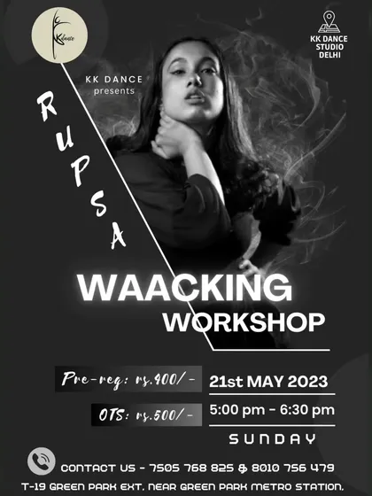Announcing our Waacking workshop with Rupsa. We regularly host these special events to give dancers a chance to focus intensively on a new skill.
