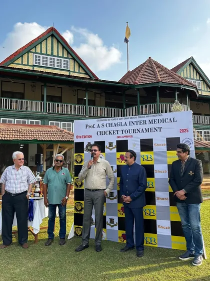 It was an honour to be the Chief Guest at the Prof. Adil Chagla inter-medical cricket tournament at the Bombay Gymkhana.