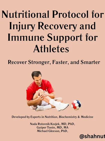 This is my nutritional protocol for injury recovery and immune support for athletes. It's a phased approach developed by experts to help you recover stronger, faster, and smarter.