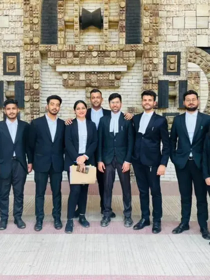 Our team of advocates outside the Delhi High Court. We handle a variety of litigation matters, including complex IP disputes.
