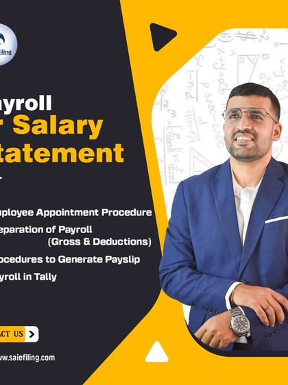 Understand the complete payroll process with this specialized course. We teach the employee appointment procedure, preparation of payroll including gross pay and deductions, generating payslips, and managing payroll in Tally.