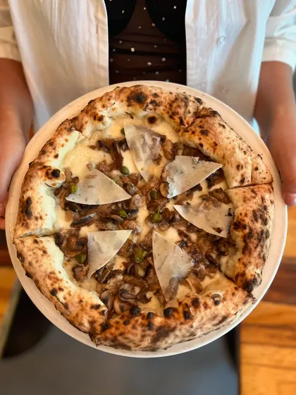 Our Funghi e Capperi Pizza is a simple yet bold combination of flavours, perfect for all mushroom and cheese lovers.