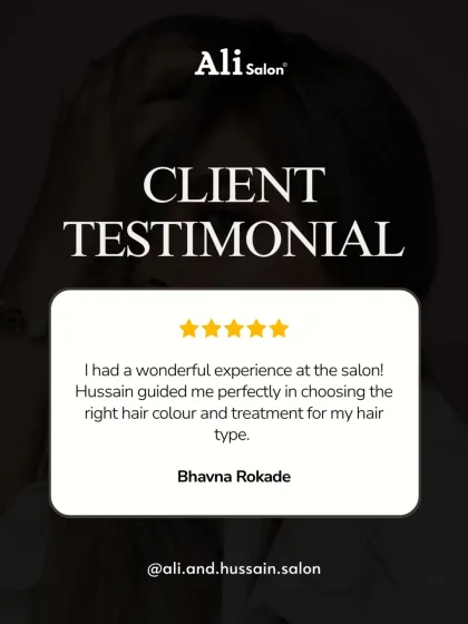 A testimonial from a client who appreciated my guidance in choosing the right hair color and treatment for her hair type. Personalization is key.