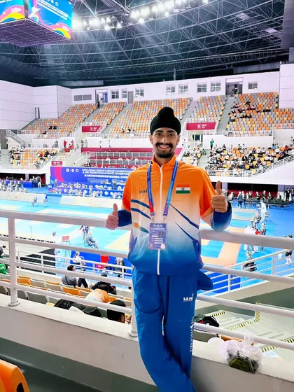 At the arena for the Asian Championship in China. Being in a stadium filled with top athletes from across the continent is an experience that fuels the competitive fire.