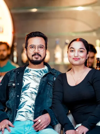 A couple enjoying the ambiance at Ozone Koramangala during one of my Saturday night sets.
