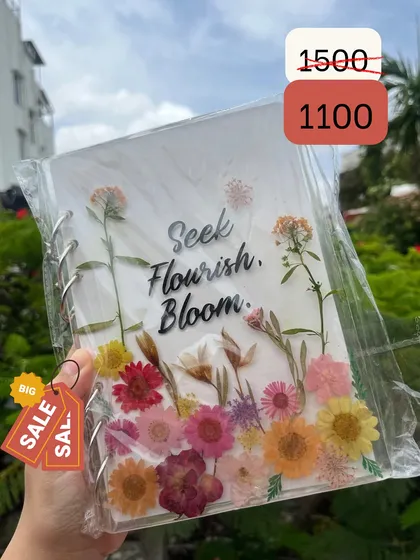 "Seek, Flourish, Bloom." This beautiful floral diary is looking for a new home. It's your last chance to own one of my stationery pieces.
