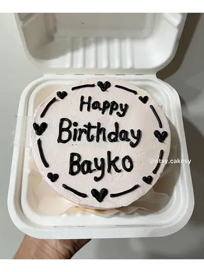 A lovely birthday cake for a wife, with the Marathi word 'Bayko' (wife) written on it.