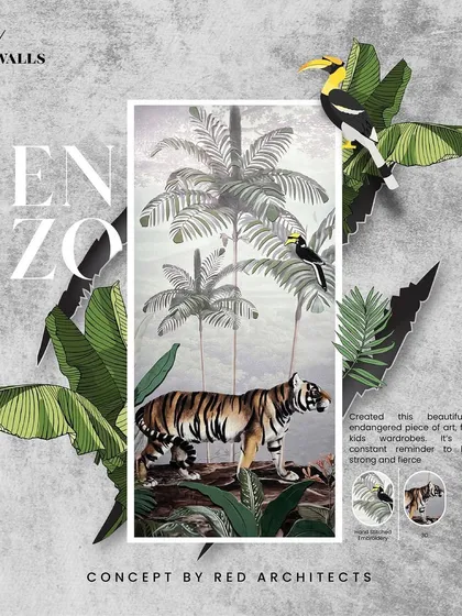 This mesmerizing 'Enzo' panel serves as a reminder to embrace strength and resilience. The detailed artwork inspires us to protect and cherish our planet's most precious treasures.