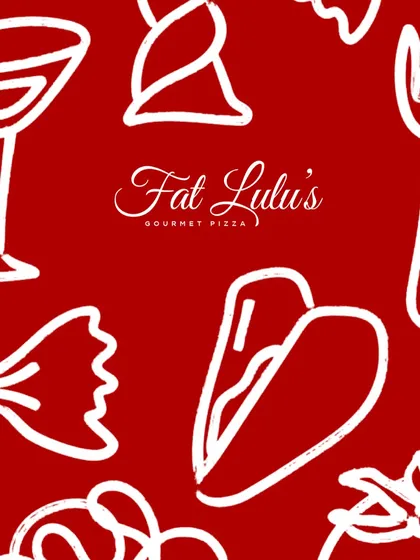 This fun, doodle-style graphic captures the key elements of a great time at Fat Lulu's: drinks, pasta, pizza, and good company.