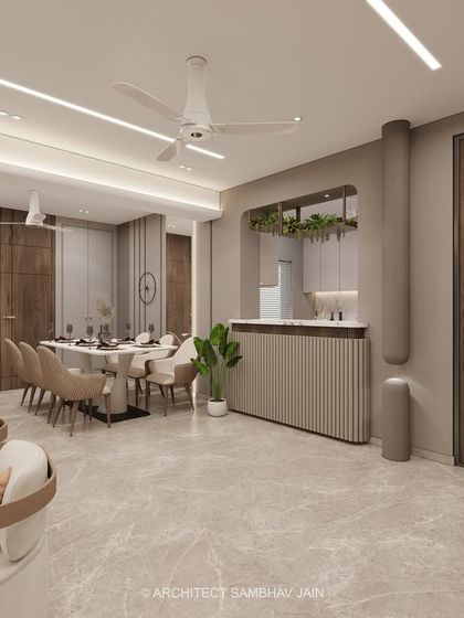 Where modern elegance meets timeless warmth. This space is a celebration of calm, curated through a neutral-toned palette of soft taupes, creamy beiges, and warm wood finishes. The seamless transition between textures adds depth without overwhelming the senses.