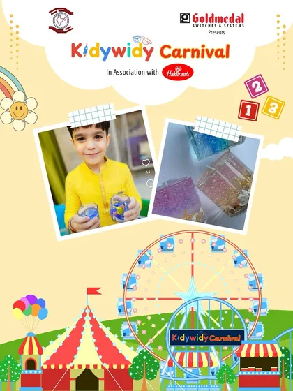 A young creator proudly shows off his handmade slime box. Our craft workshops provide a sense of accomplishment as kids get to take home their very own creations.