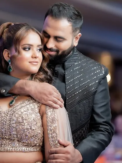 It was such a highlight to do my sister's engagement makeup. These photos capture the love and glow of the day. Her makeup was designed to be glamorous yet feel personal and special.