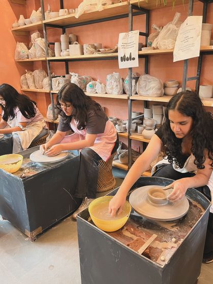 For older kids, a birthday party can include time on the potter's wheel. It's a cool and exciting skill to try with friends, and everyone gets to take home their own handmade bowl or cup.