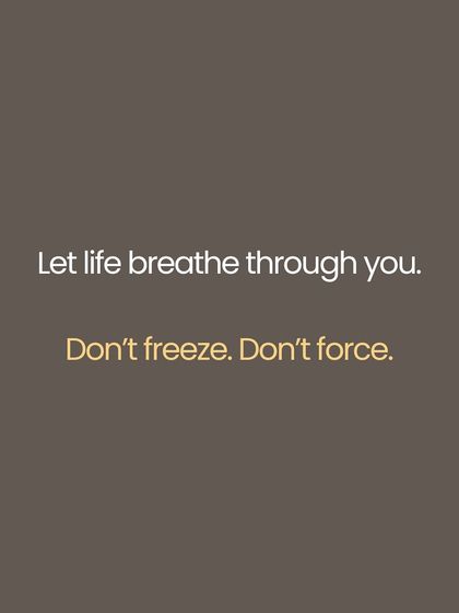 The Sanskrit phrase 'Anugacchatu Pravāhaḥ' means 'go with the flow'. This is not passive resignation but a wise surrender of the ego. It is the strength to act without clinging to outcomes, to move like a river that flows around obstacles without losing its essential nature.