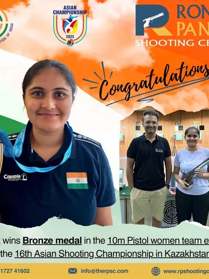 A proud bronze medal win for our shooter Palak and her teammates in the 10m Pistol women team event at the 16th Asian Shooting Championship in Kazakhstan. Team events require a special kind of synergy and consistency.
