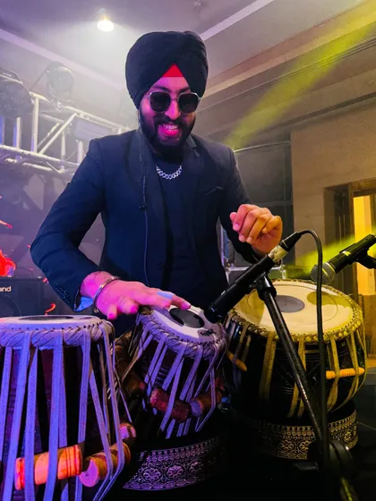 A close-up shot from a crazy wedding show. I love getting into the groove and feeding off the crowd's energy.