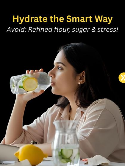 Hydrate the smart way. Drinking enough water is crucial for weight loss, but it's also important to avoid things that dehydrate you, like refined flour and sugar.