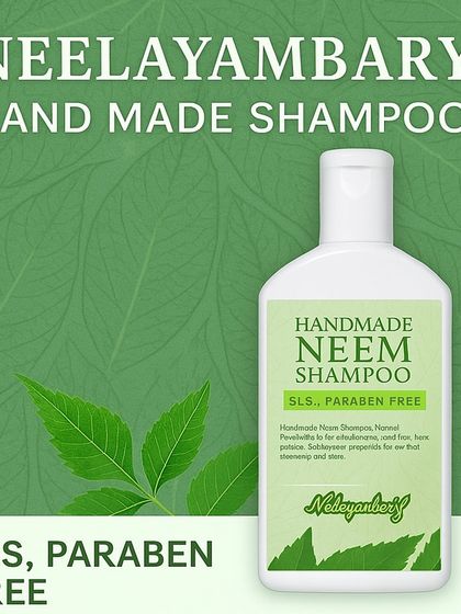 A promise of purity. My handmade Neem Shampoo is completely free from SLS and parabens, ensuring a gentle yet effective cleanse without stripping your hair of its natural oils.
