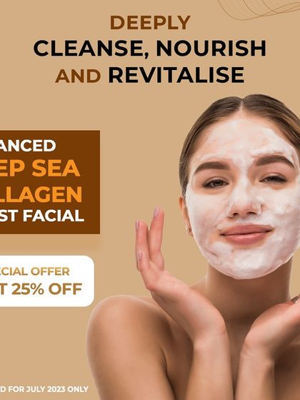 Unleash the power of the ocean with our Advanced Deep Sea Collagen Boost Facial. This revitalizing treatment is now available at a special 25% discount for July.