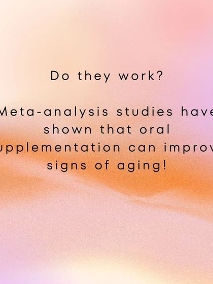 Do oral collagen supplements actually work? I explain that meta-analysis studies have shown they can indeed improve visible signs of skin aging by supporting the body's natural production.