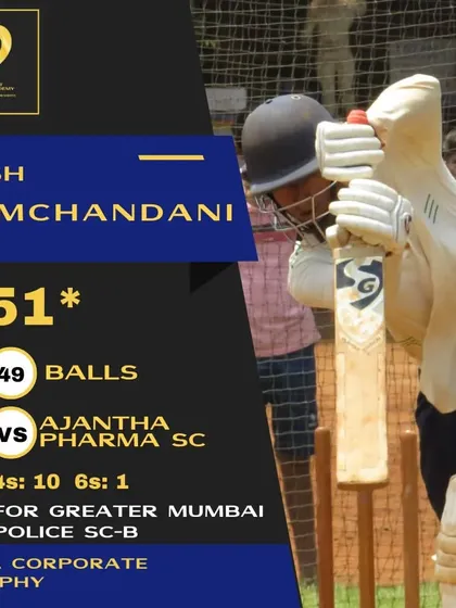 Yash Ramchandani guides his team to the finals of the MCA Corporate Trophy with an unbeaten 51.
