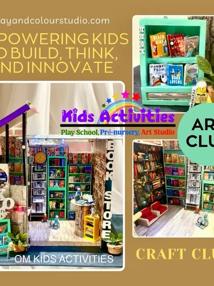 We empower kids to build, think, and innovate. This detailed miniature bookstore, created in our Art Club, shows the incredible results of our project-based workshops. We guide older children (7-16 years) to turn complex ideas into tangible creations, perfect for school projects and exhibitions.
