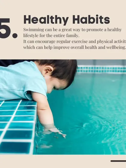 Swimming is a great way to promote a healthy lifestyle for the entire family. It encourages regular exercise and physical activity, which can improve overall health and wellbeing from a young age.