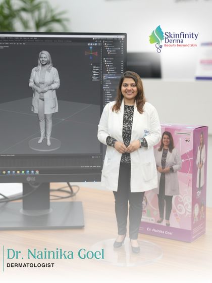 Meet Dr. Nainika Goel, one of our highly experienced dermatologists. She is committed to our patient-first philosophy, taking the time to listen and craft customized treatment plans that deliver real, long-lasting results for your skin.