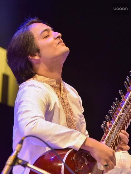 Lost in the melody during my performance in Kolkata. When I play a raga, I try to immerse myself completely in its emotion and essence.