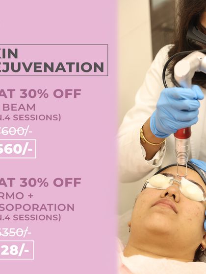 Our March offers include great deals on skin rejuvenation. Get a discount on Tri-Beam laser sessions and our Dermo + Mesoporation combination treatment for brighter, clearer skin.