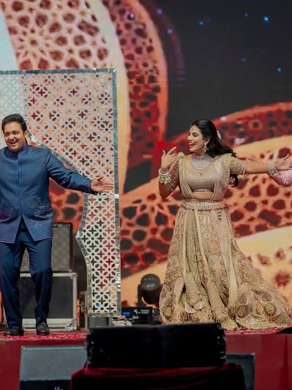 A fun family performance during the Sufi-themed sangeet. Even within a specific theme, we ensure there are moments of high energy and pure fun for everyone to enjoy.