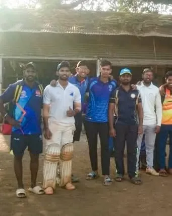 The winning team. A group of our senior and junior players celebrating a victory in the Mumbai Junior MCA tournament.
