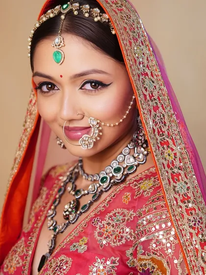 For the 'Zehra' look, it's all about the eyes. A classic winged liner paired with muted pink lips and peachy-bronze cheeks creates a look that is instantly captivating and regal.