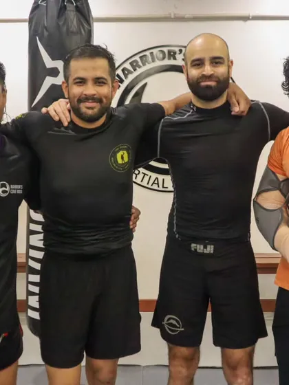Made in India. Our coaches and fighters, some holding championship belts, represent the pinnacle of Indian MMA. We are proud to build champions from the ground up.